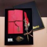 divit-kalem-seti-deri-defter-kirmizi