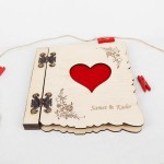 Kişiye Özel Ahşap Kalpli Defter