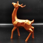 Heykel Geyik Siyah Resim Sag Cekim