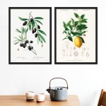 Limon ve Zeytin Dali Cerceve Seti Siyah