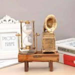 gramafon-tasarimli-kum-saati