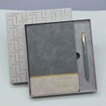 Kisiye-ozel-Gold-Detayli-Defter-ve-Kalem-Seti-siyah-kalem-gri