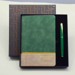 Kisiye-ozel-Gold-Detayli-Defter-ve-Kalem-Seti-siyah-kalem-yesil