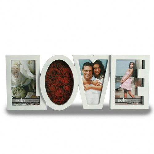 Love Yazılı Çerçeve Beyaz
