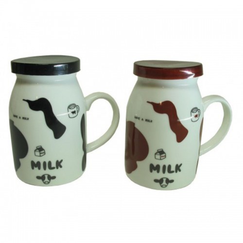 Renkli Kapaklı Milk Kupa