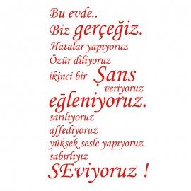 Seviyoruz Sticker Kırmızı