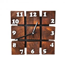 Cube Rakam Ahşap Saat