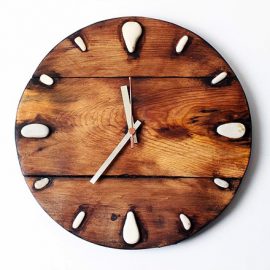 Ahşap Taşlı Duvar Saati