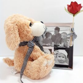 Kişiye Özel İsimli Güllü Ayıcıklı Çerçeve