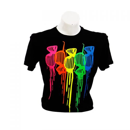 Gözlüklü Neon Tişört