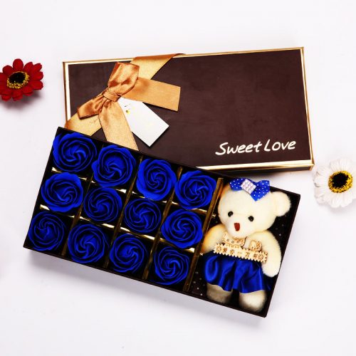 Ayıcıklı Kokulu Sabun Lacivert Güller