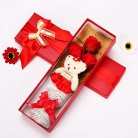 Ayıcıklı Kırmızı Sabun Güller