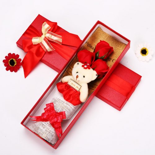 Ayıcıklı Kırmızı Sabun Güller