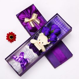 Ayıcıklı Mor Sabun Güller