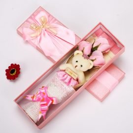 Ayıcıklı Pembe Sabun Güller