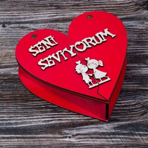 Kalp Kutu Hediye Paketi