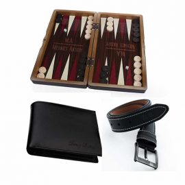 Kişiye Özel Tavla, Kemer, Cüzdan Seti