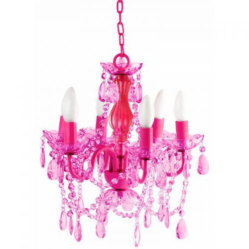 Küçük Fuşya Taşlı Avize