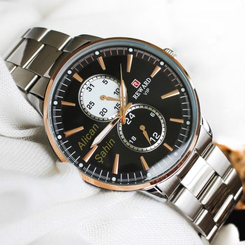 Kişiye Özel Metal Kordonlu Erkek Kol Saati