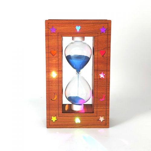 Işıklı Ahşap Kum Saati