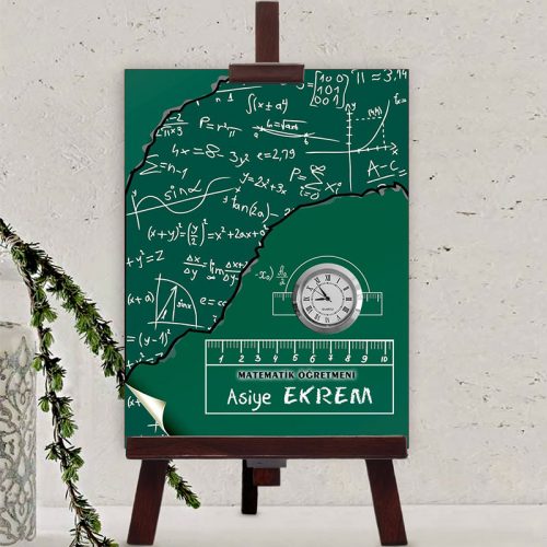 Matematik Öğretmenlerine Özel Hediye Afiş Saat