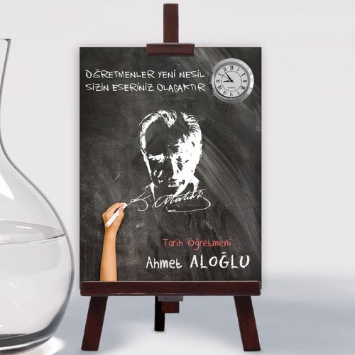 Atatürk Temalı Afiş Saat