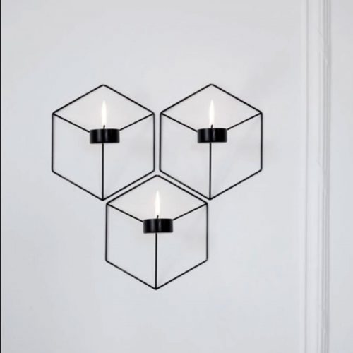 Üçlü Altıgen Duvar Mumluğu