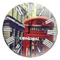 Londra Kulübesi Ahşap Duvar Saati