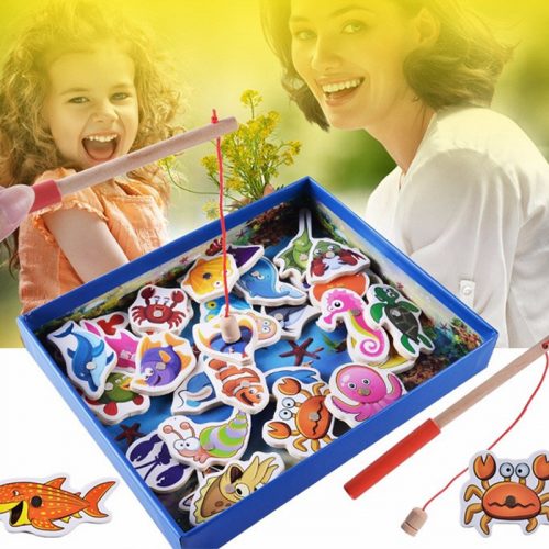 Ahşap Mıknatıslı Balık Tutma Oyunu