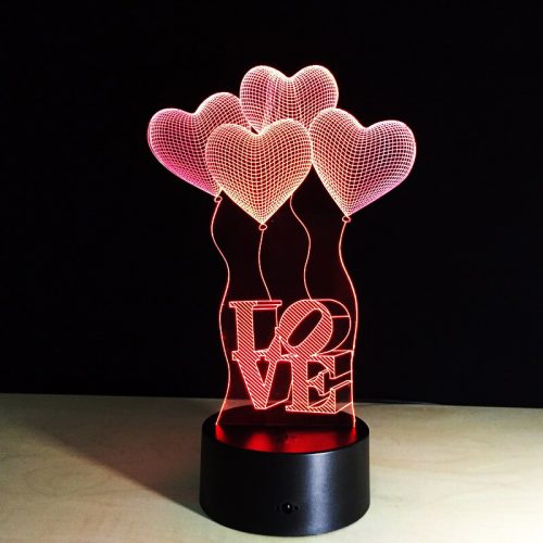 Love Uçan Balonlar Gece Lambası