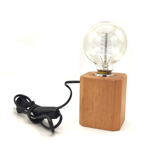 Küp Ahşap Masa Lambası