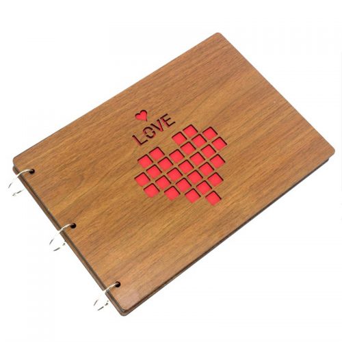 Kalpli Love Ahşap Albüm