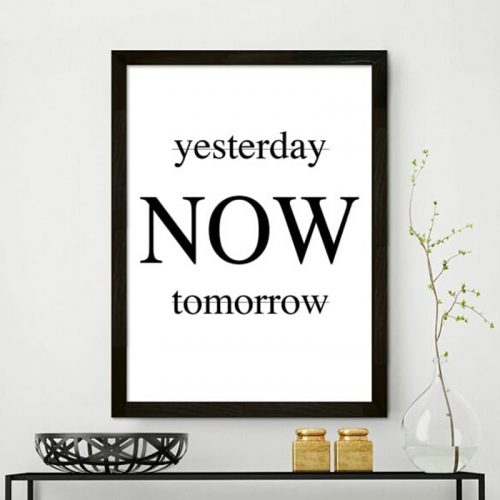 Şimdi Ahşap Fotoğraf Çerçevesi Küçük Boy