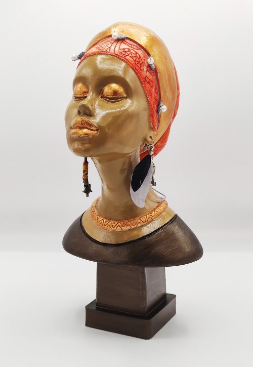 Afrikali Kadin Heykeli sol caraz