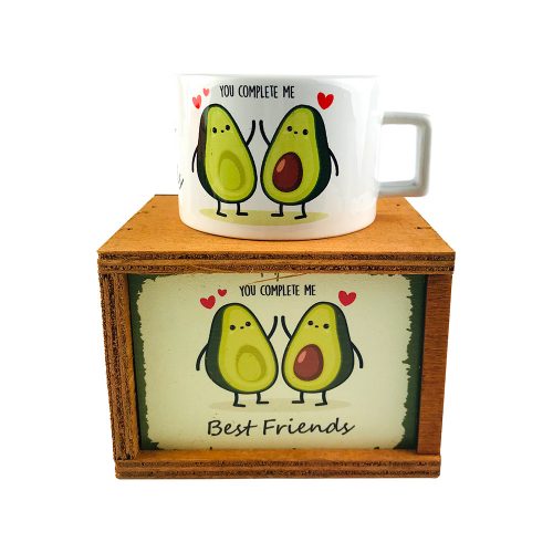 Avakado Ahşap Kutulu Bardak