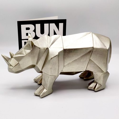 Gümüş Kaplı Gergedan Biblo