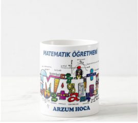 İsme Özel Matematik Öğretmeni Kupa Bardak