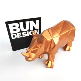 Antik Bronz Gergedan Biblo