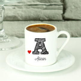 Kişiye Özel Harf Türk Kahvesi Fincanı