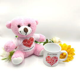 Kişiye Özel Pembe Ayıcıklı Set