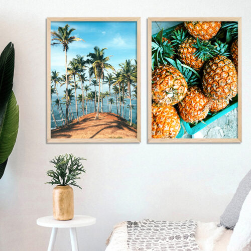 Palmiye ve Ananas Cerceve Seti