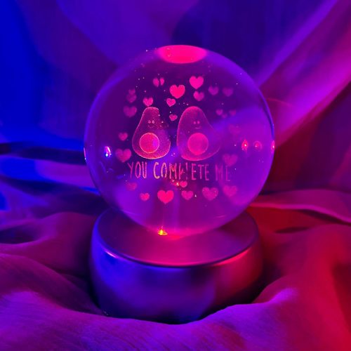 Avokado Işıklı Cam Küre