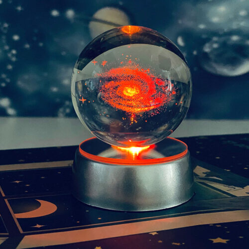 Samanyolu Işıklı Cam Küre