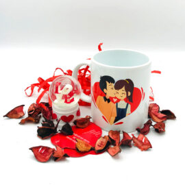 Sevgiliye Kupa İçinde Hediye Seti