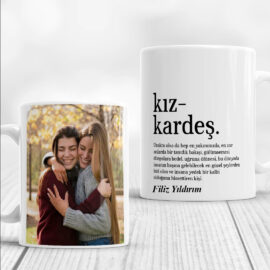 Fotoğraflı Kız Kardeş Kupa Bardak