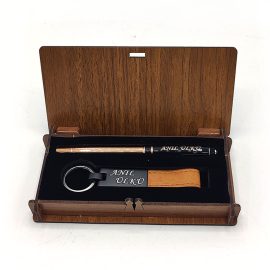 Kişiye Özel Ahşap Kutulu Kalem Anahtarlık