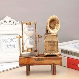 Gramofon Tasarımlı Kum Saati
