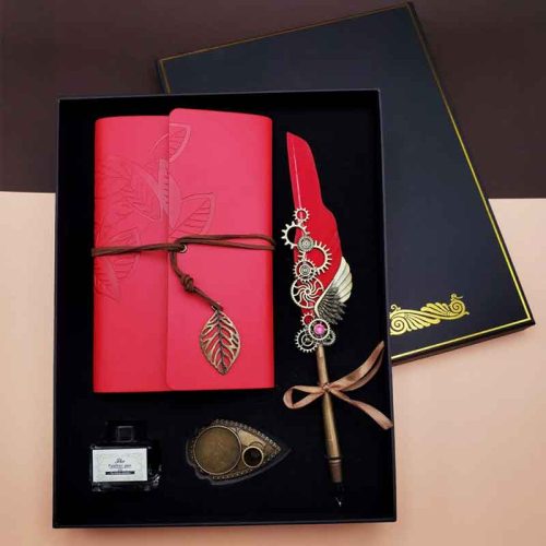 tuylu-divit-kalem-ve-deri-defter-seti-kirmizi