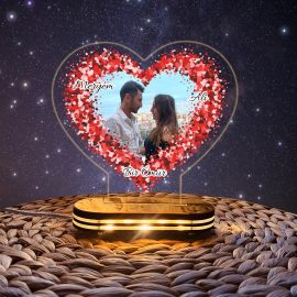 Kalp Tasarımlı Kişiye Özel Gece Lambası