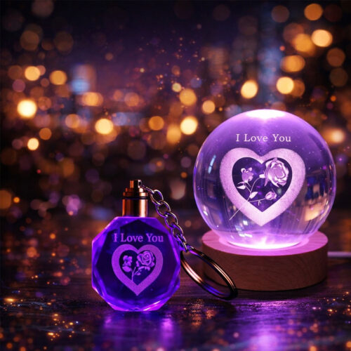 I Love You Işıklı Hediye Seti
